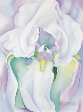 Flores Painting - Decoración floral Iris Blanco Georgia Okeeffe